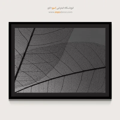 تابلو دکوراسیون گیاهشناسی - شبکه حیات – تابلو سیاه و سفید - اسپو دکور