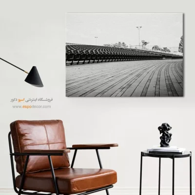 دکوراسیون باشگاه ورزشی - انتظار سکوت – تابلو سیاه و سفید - اسپو دکور