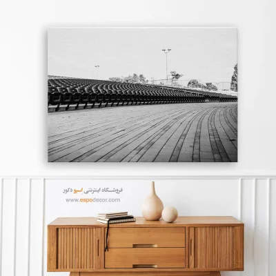 دکوراسیون باشگاه ورزشی - انتظار سکوت – تابلو سیاه و سفید - اسپو دکور
