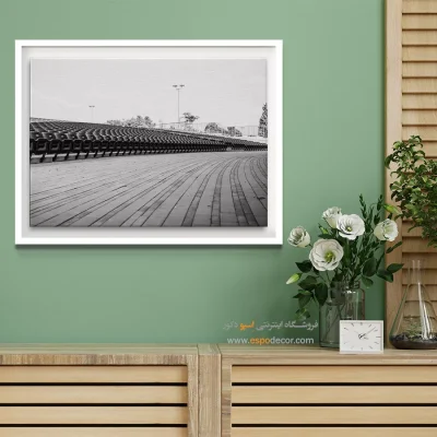 دکوراسیون باشگاه ورزشی - انتظار سکوت – تابلو سیاه و سفید - اسپو دکور