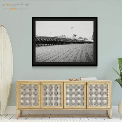 دکوراسیون باشگاه ورزشی - انتظار سکوت – تابلو سیاه و سفید - اسپو دکور