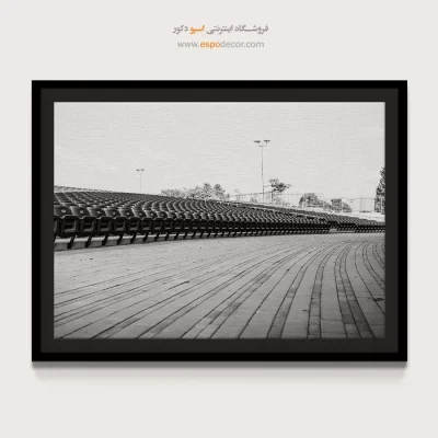 دکوراسیون باشگاه ورزشی - انتظار سکوت – تابلو سیاه و سفید - اسپو دکور