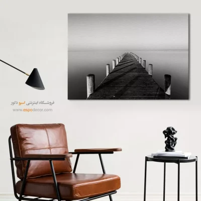 خرید تابلو برای حمام - مسیر بی‌انتها – تابلو سیاه و سفید - اسپو دکور