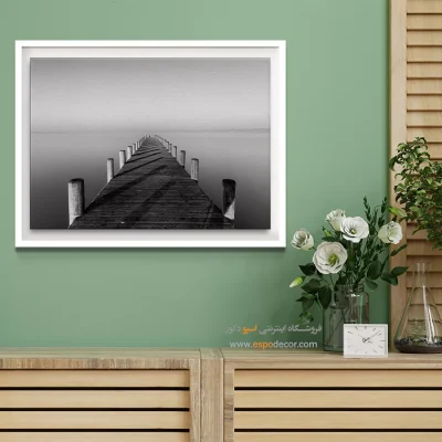 خرید تابلو برای حمام - مسیر بی‌انتها – تابلو سیاه و سفید - اسپو دکور