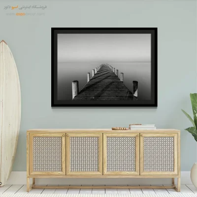 خرید تابلو برای حمام - مسیر بی‌انتها – تابلو سیاه و سفید - اسپو دکور