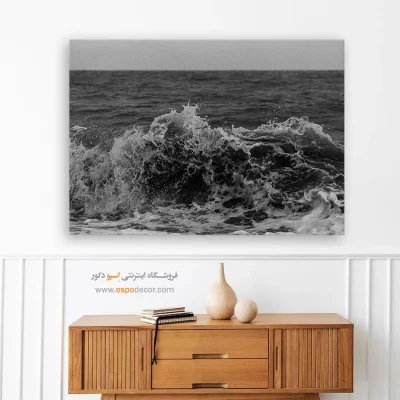 خرید تابلو بوم سیاه و سفید شیک