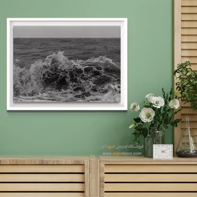 خرید تابلو بوم سیاه و سفید شیک