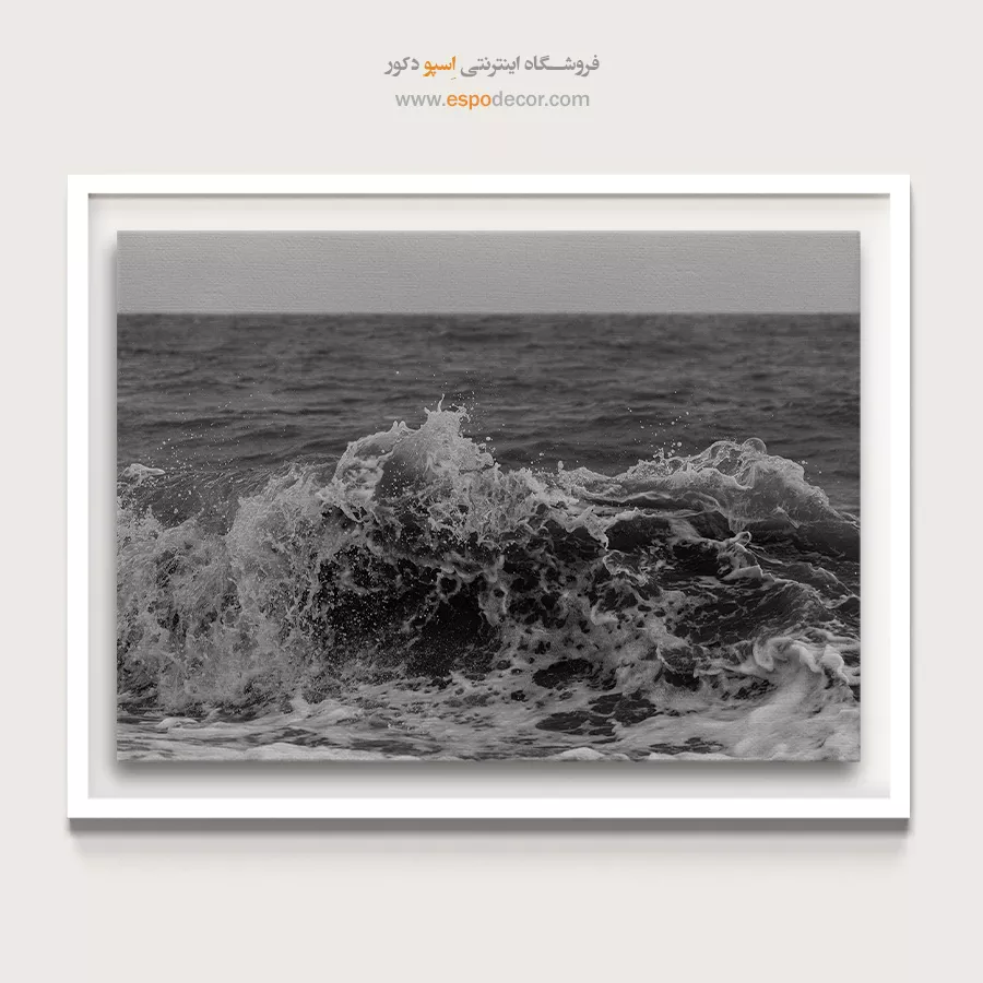 خرید تابلو بوم سیاه و سفید شیک