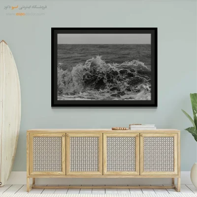 خرید تابلو بوم سیاه و سفید شیک