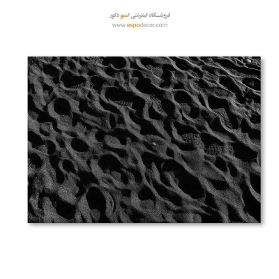 تابلو مدرن بافت - شن سیاه – تابلو سیاه و سفید - اسپو دکور