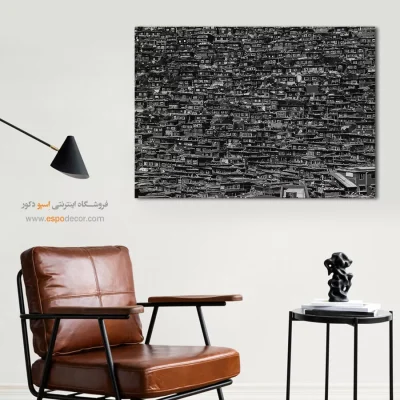 تابلو سیاه و سفید شلوغ - تراکم زندگی – تابلو سیاه و سفید - اسپو دکور