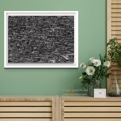 تابلو سیاه و سفید شلوغ - تراکم زندگی – تابلو سیاه و سفید - اسپو دکور