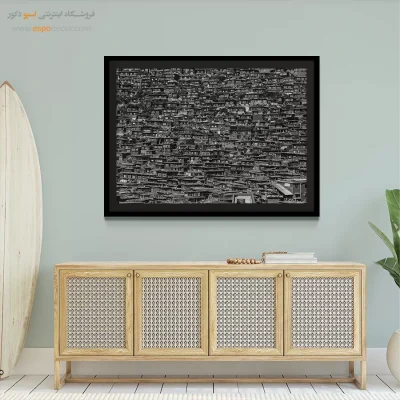 تابلو سیاه و سفید شلوغ - تراکم زندگی – تابلو سیاه و سفید - اسپو دکور