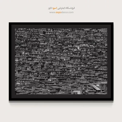 تابلو سیاه و سفید شلوغ - تراکم زندگی – تابلو سیاه و سفید - اسپو دکور