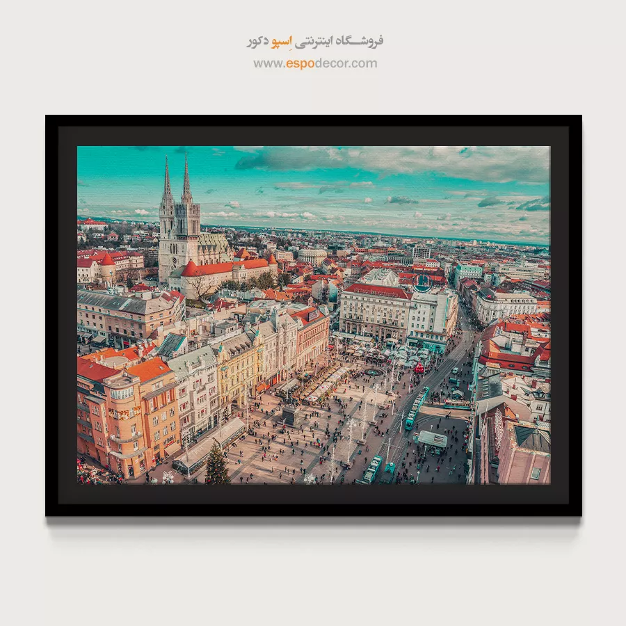 خرید تابلو شهر زاگرب - زاگرب – تابلو شهرها - اسپو دکور