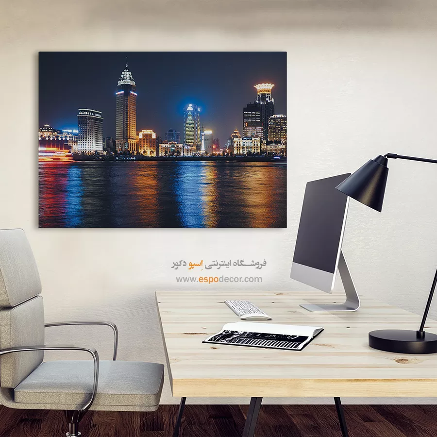 خرید تابلو شانگهای در شب