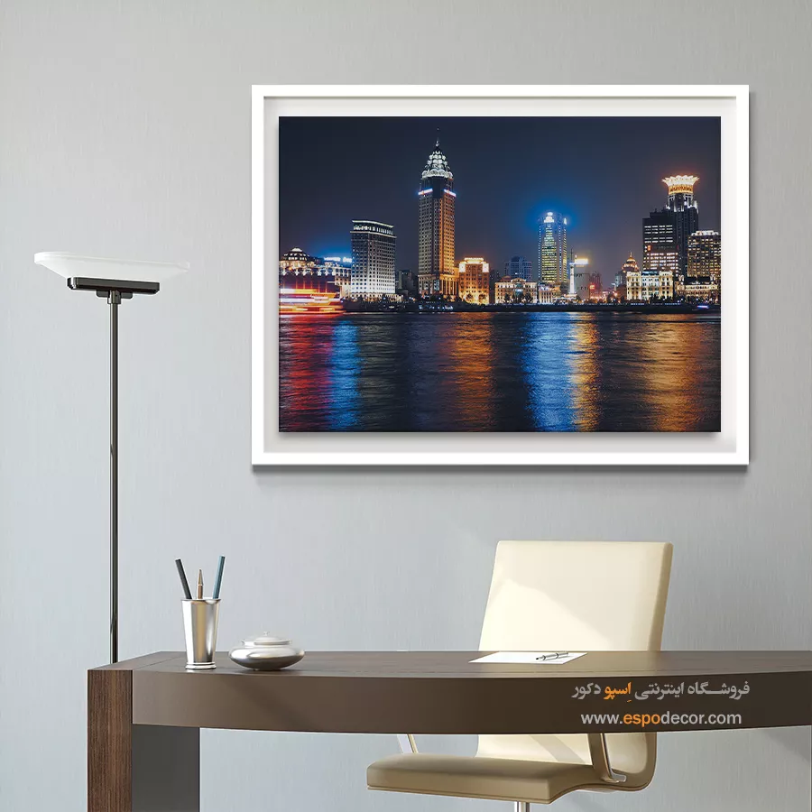 خرید تابلو شانگهای در شب