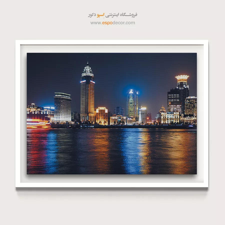 خرید تابلو شانگهای در شب