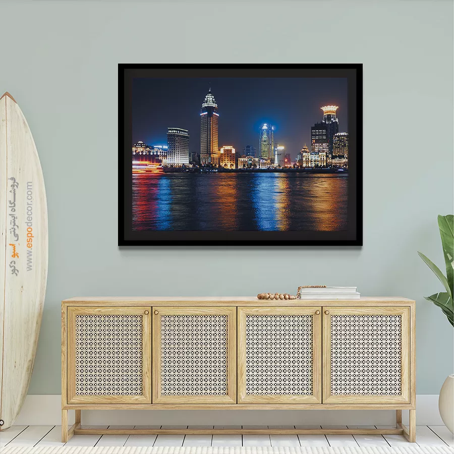 خرید تابلو شانگهای در شب