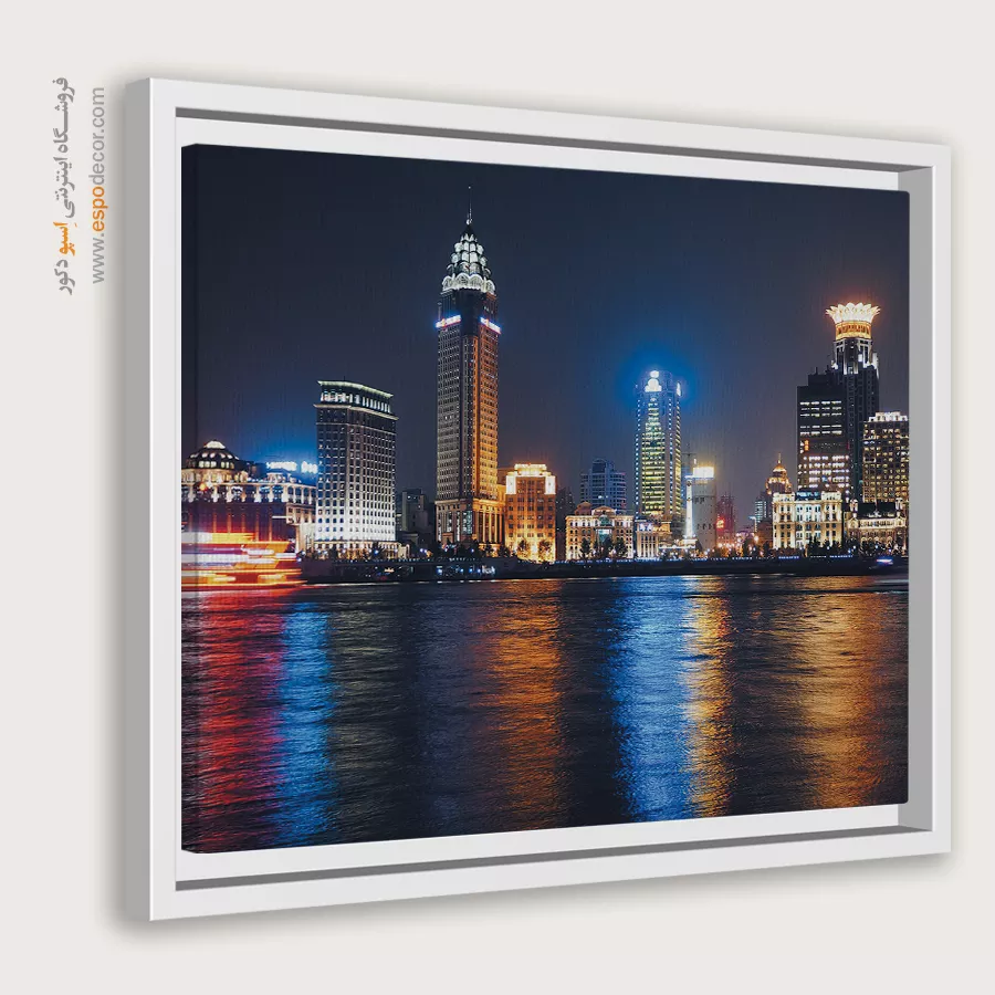 خرید تابلو شانگهای در شب