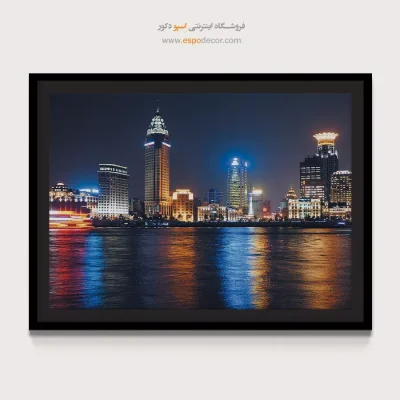 خرید تابلو شانگهای در شب