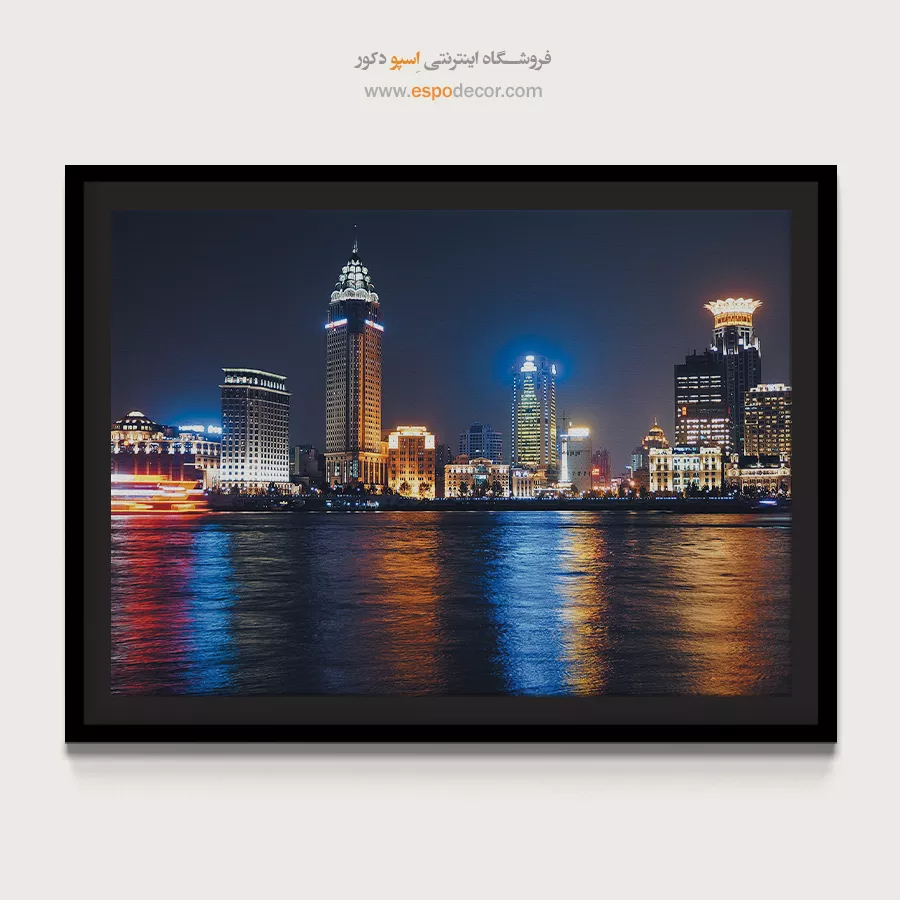 خرید تابلو شانگهای در شب