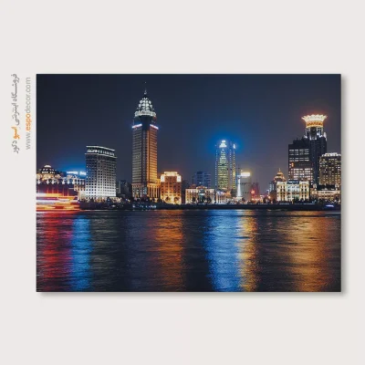 خرید تابلو شانگهای در شب