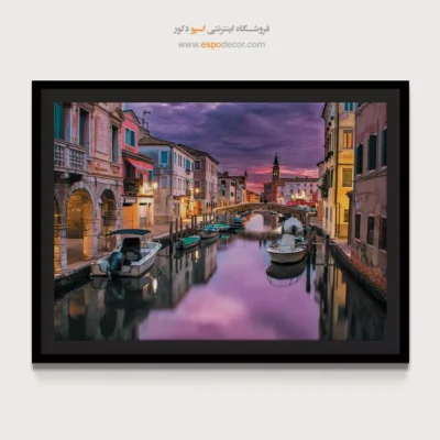 خرید تابلو شب ونیز - شب رنگین کمانی ونیز – تابلو شهرها - اسپو دکور