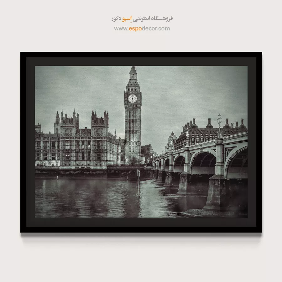 خرید تابلو برج ساعت لندن - برج ساعت لندن – تابلو شهرها - اسپو دکور