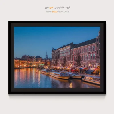 خرید تابلو با تصاویر شب ونیز - زیبایی های شب ونیز – تابلو شهرها - اسپو دکور