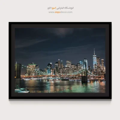 خرید تابلو با تصاویر درخشش شبانه - درخشش شبانه – تابلو شهرها - اسپو دکور