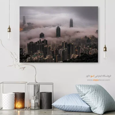 تابلو آسمان ابری لندن