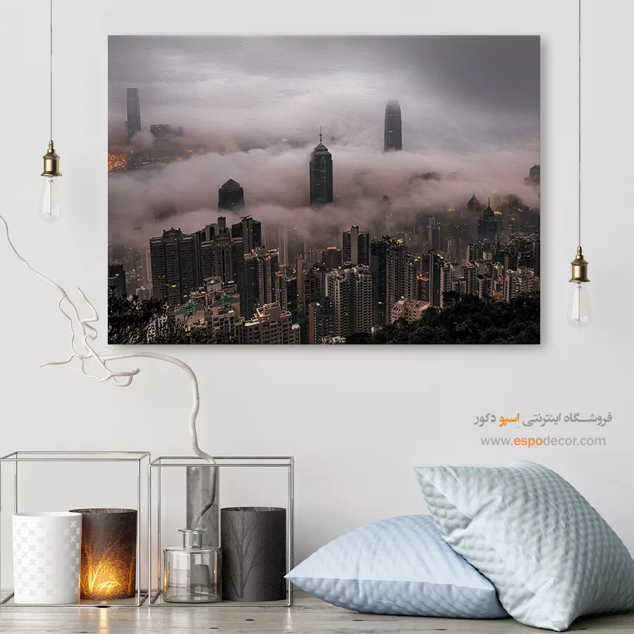 تابلو آسمان ابری لندن