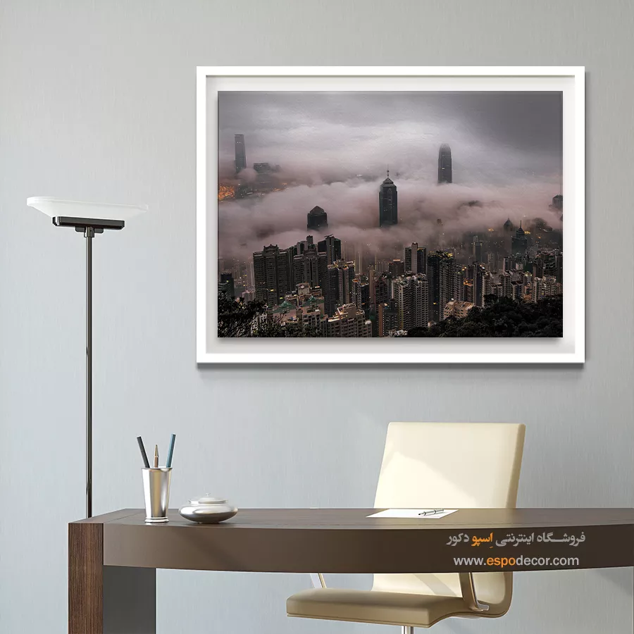 تابلو آسمان ابری لندن