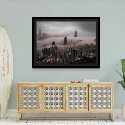 تابلو آسمان ابری لندن