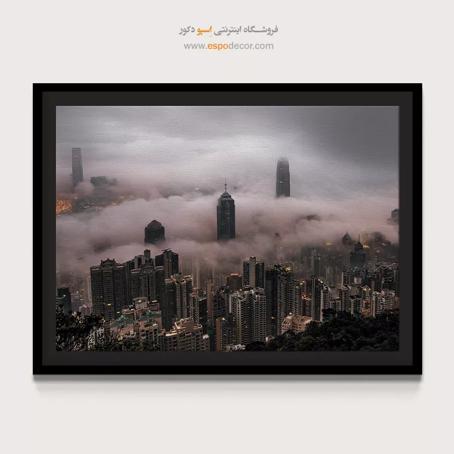 تابلو آسمان ابری لندن