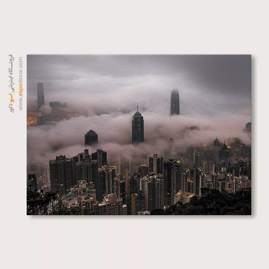 تابلو آسمان ابری لندن