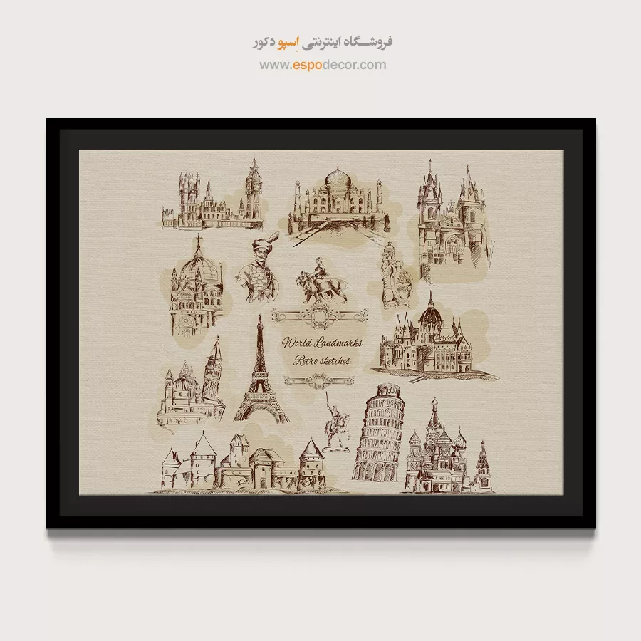 خرید تابلو ساختمان سلفریج - تابلو شهرها - اسپو دکور