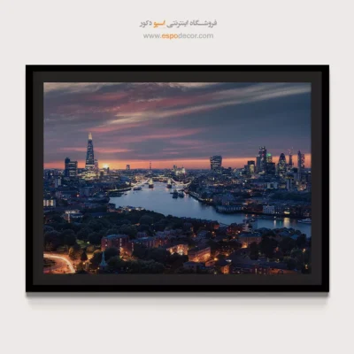 تابلو ساختمان های شهر لندن - ساختمان های شهر لندن – تابلو شهرها - اسپو دکور