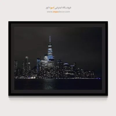 تابلو چراغ های شب نیویورک - چراغ های شب نیویورک – تابلو شهرها - اسپو دکور