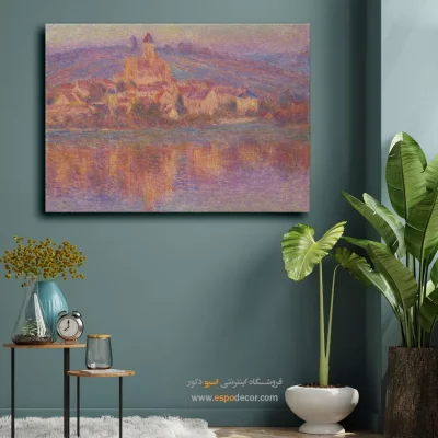 تابلو نقاشی کلود مونه - تابلو نقاشی با رنگ‌های پاستلی - اسپو دکور