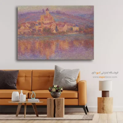 تابلو نقاشی کلود مونه - تابلو نقاشی با رنگ‌های پاستلی - اسپو دکور