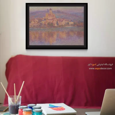 تابلو نقاشی کلود مونه - تابلو نقاشی با رنگ‌های پاستلی - اسپو دکور