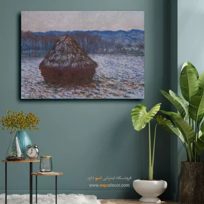 پشته گندم – تابلو نقاشی کلود مونه - تابلو با سبک امپرسیونیستی نرم - اسپو دکور