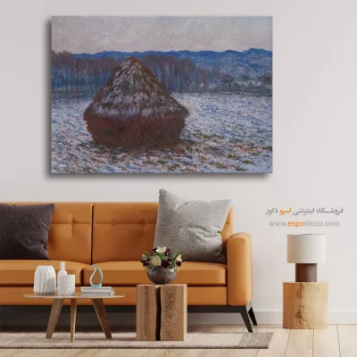 پشته گندم – تابلو نقاشی کلود مونه - تابلو با سبک امپرسیونیستی نرم - اسپو دکور