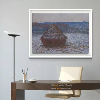 پشته گندم – تابلو نقاشی کلود مونه - تابلو با سبک امپرسیونیستی نرم - اسپو دکور