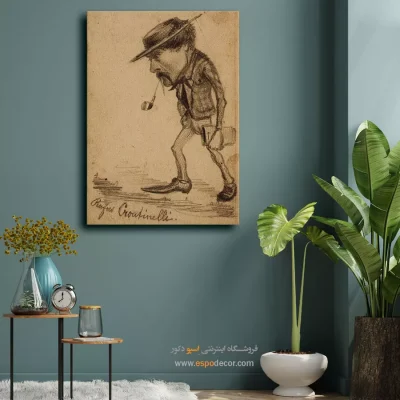 نقاشی با موضوع گل‌های آبی