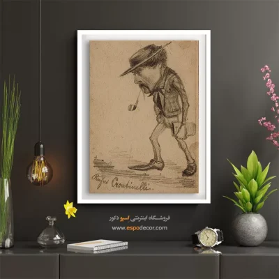 نقاشی با موضوع گل‌های آبی