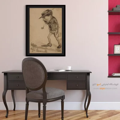 نقاشی با موضوع گل‌های آبی