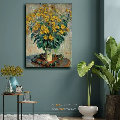 تابلو دیواری با منظره گل و باغ